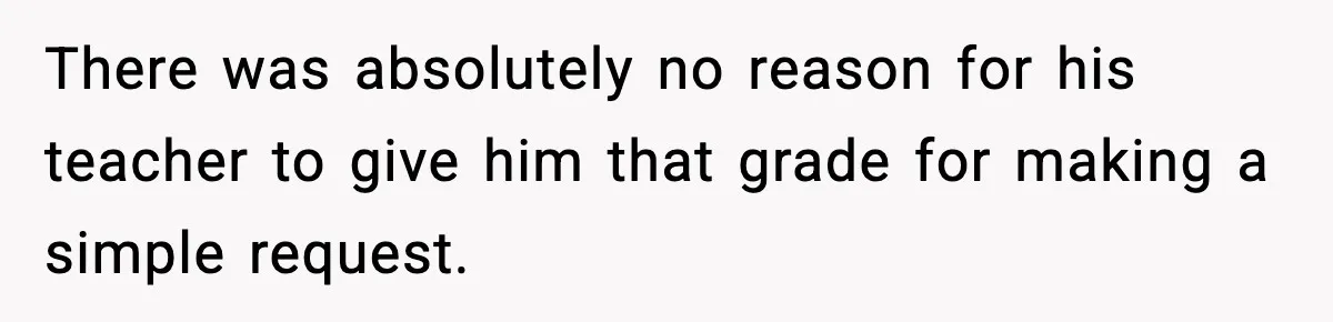Dad Refuses To Punish Son For Refusing To Do His Presentation, Now His Ex Is Mad There was absolutely no reason for his teacher to give him that grade for making a simple request.