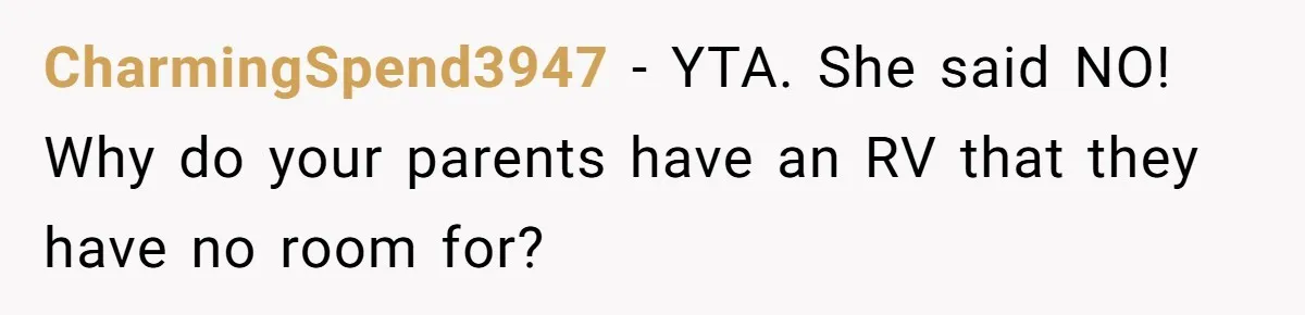 Woman Approves Fence Work Anyway, Can’t Believe Aunt Evicts Them Over Tree CharmingSpend3947 − YTA. She said NO! Why do your parents have an RV that they have no room for?