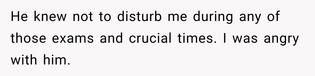 Master Student Notices Strange Mishaps That Threaten Her Future Right Before Key Deadlines He knew not to disturb me during any of those exams and crucial times. I was angry with him.