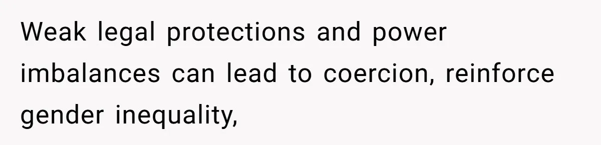 Sister Lectures About Surrogacy, Now He Won’t Let Her Meet His Baby Weak legal protections and power imbalances can lead to coercion, reinforce gender inequality,