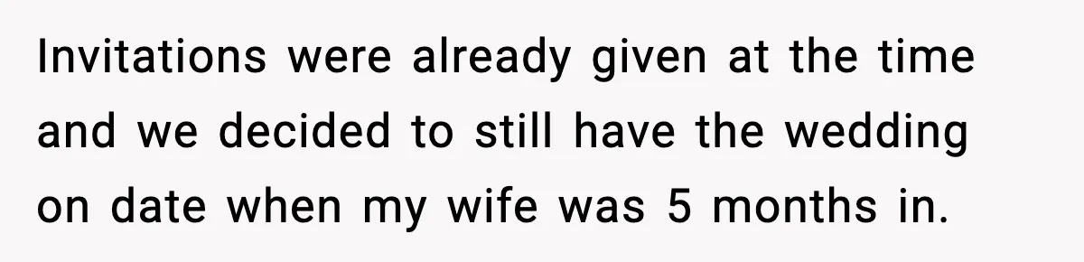 Man Refuses To Let Family Meet His Daughter After They Abandoned His Wedding Over Pregnancy Invitations were already given at the time and we decided to still have the wedding on date when my wife was 5 months in.