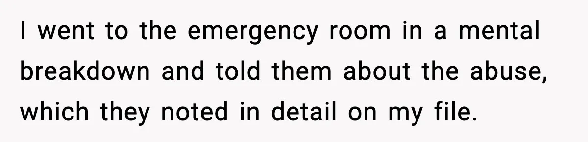 Mom Does Everything On “Her Day,” Tells Husband “Happy Father’s Day” Out Of Frustration I went to the emergency room in a mental breakdown and told them about the abuse, which they noted in detail on my file.