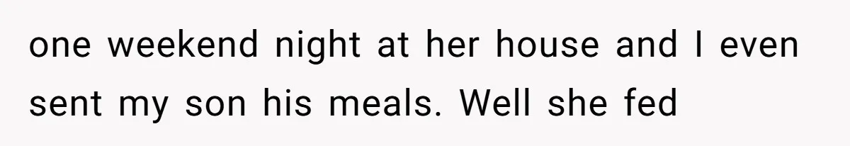 A Father Takes a Stand for His Children’s Health After Concerning Visitation Trends one weekend night at her house and I even sent my son his meals. Well she fed