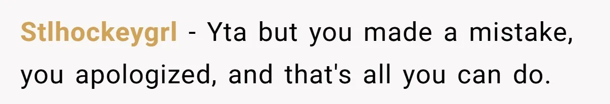 Stlhockeygrl − Yta but you made a mistake, you apologized, and that's all you can do.
