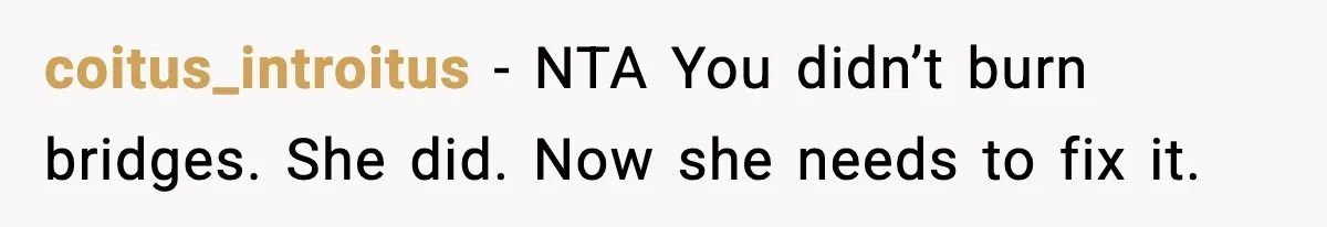 Groom Uninvites Family After Mom Calls Fiancée A Gold Digger coitus_introitus - NTA You didn’t burn bridges. She did. Now she needs to fix it.