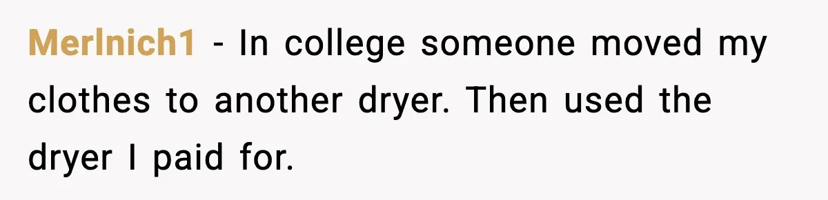 Apartment Resident Finds Stranger’s Underwear In Their Laundry And Gets Petty Merlnich1 - In college someone moved my clothes to another dryer. Then used the dryer I paid for.