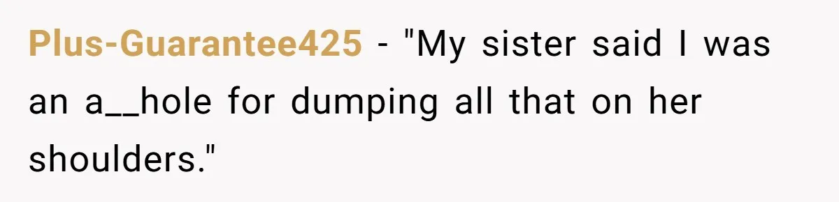 Teen Girl Exposes Parents’ Favoritism After Sister Calls Her Ungrateful For Wanting To Leave Home Plus-Guarantee425 − "My sister said I was an a__hole for dumping all that on her shoulders."