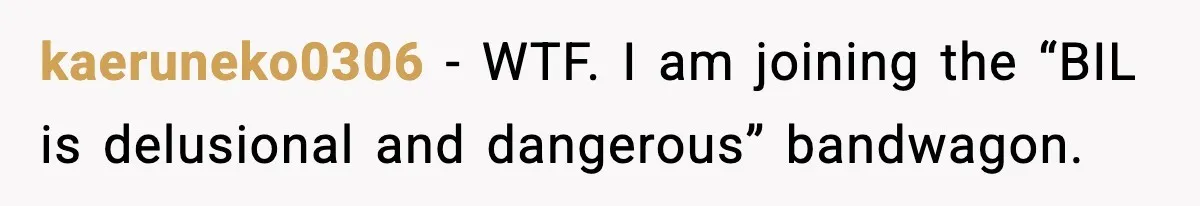 MIL Tries To Rewrite Family History By Telling Child Her Uncle Is “Daddy” kaeruneko0306 - WTF. I am joining the “BIL is delusional and dangerous” bandwagon.