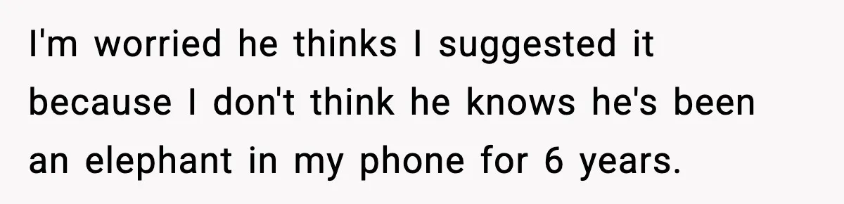 Mom Laughs At Elephant Emoji Joke About Ex, Reddit Says It Went Too Far I'm worried he thinks I suggested it because I don't think he knows he's been an elephant in my phone for 6 years.