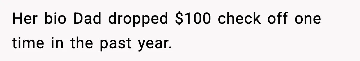 Man Helps Raise Girlfriend’s Daughter For Two Years, Then Refuses To Pay After She Says He’s Not Her Dad Her bio Dad dropped $100 check off one time in the past year.