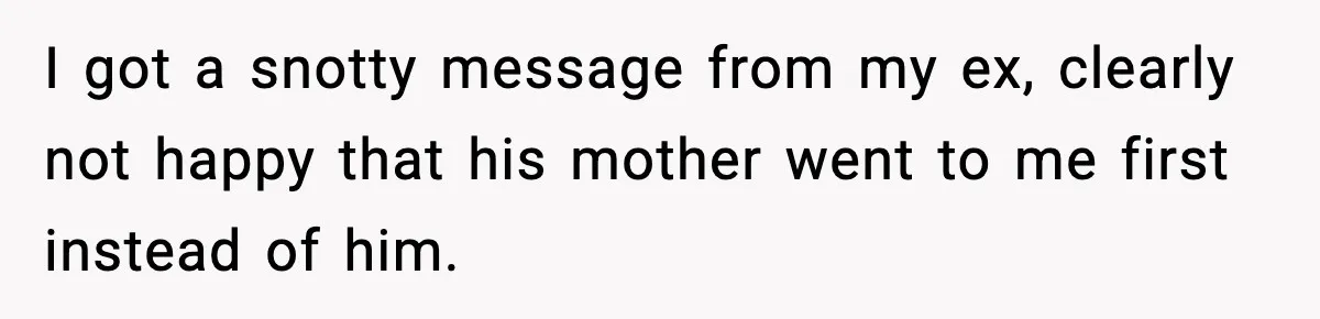 Man Lies To His Mum About Breakup, So His Ex Sends Proof Of His Affairs I got a snotty message from my ex, clearly not happy that his mother went to me first instead of him.