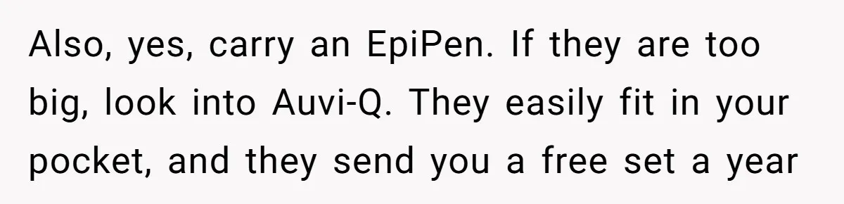 Couple Invades A Fan’s NBA Seats With Bags Of Peanuts, Then Gets Mad When He Calls Them Out Also, yes, carry an EpiPen. If they are too big, look into Auvi-Q. They easily fit in your pocket, and they send you a free set a year