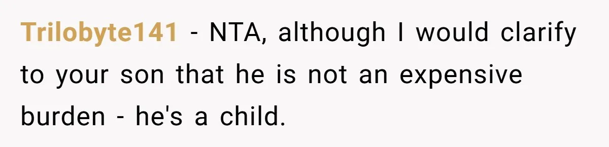 Teen And Dad Calculate Mom’s Child Support Income, She Fires Back With A Brutal Expense Receipt Trilobyte141 − NTA, although I would clarify to your son that he is not an expensive burden - he's a child.