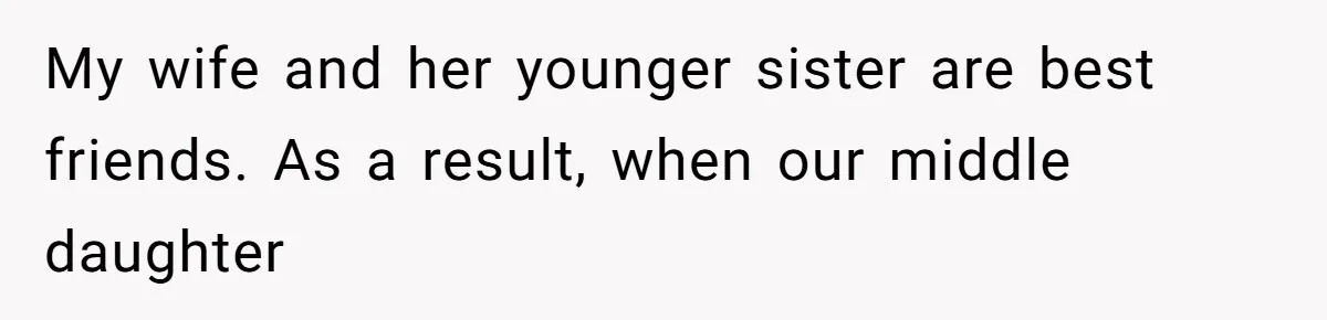Mom Forces Teen To Bond With Cousin, Regrets It After “Valid Reasons” Presentation Goes Viral At Home My wife and her younger sister are best friends. As a result, when our middle daughter