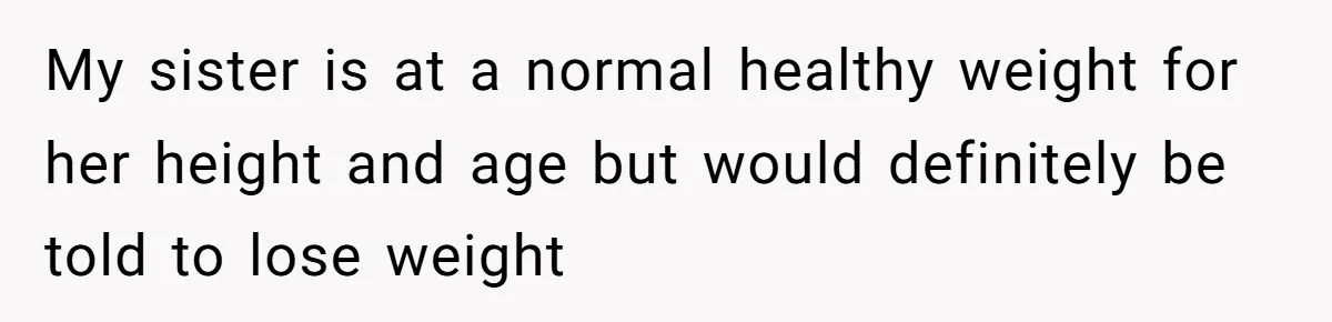 Can Modeling Be Dangerous for Sensitive Souls? One Veteran Sister Thinks So My sister is at a normal healthy weight for her height and age but would definitely be told to lose weight