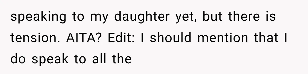 How One Parent’s Attempt to Keep Their Culture Alive Became a Source of Sibling Bitterness speaking to my daughter yet, but there is tension. AITA? Edit: I should mention that I do speak to all the