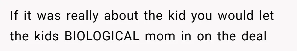 Stepmom Pays 70% For Car, Bio Mom Wants 5% Credit And A Joint Announcement If it was really about the kid you would let the kids BIOLOGICAL mom in on the deal