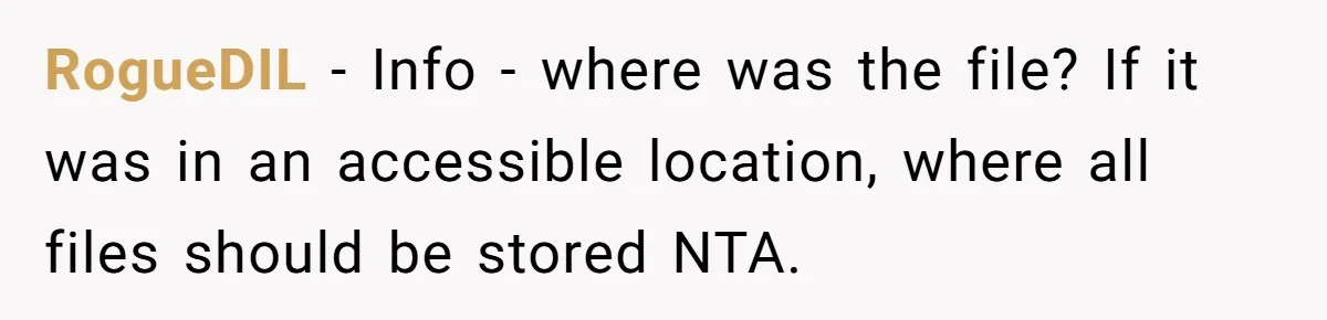 Supervisor Refuses To Answer Emails On Beach Vacation, Returns To Office Chaos RogueDIL − Info - where was the file? If it was in an accessible location, where all files should be stored NTA.
