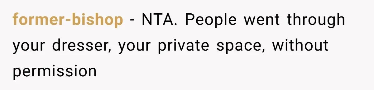 former-bishop − NTA. People went through your dresser, your private space, without permission