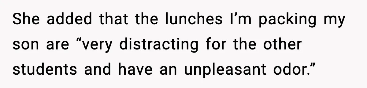 Preschool Teacher Calls Korean Mom’s Lunch “Disgusting,” She Refuses To Change It She added that the lunches I’m packing my son are “very distracting for the other students and have an unpleasant odor.”