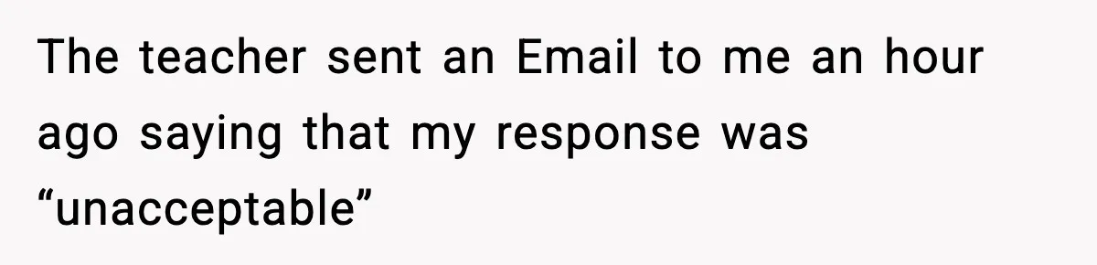 Preschool Teacher Calls Korean Mom’s Lunch “Disgusting,” She Refuses To Change It The teacher sent an Email to me an hour ago saying that my response was “unacceptable”