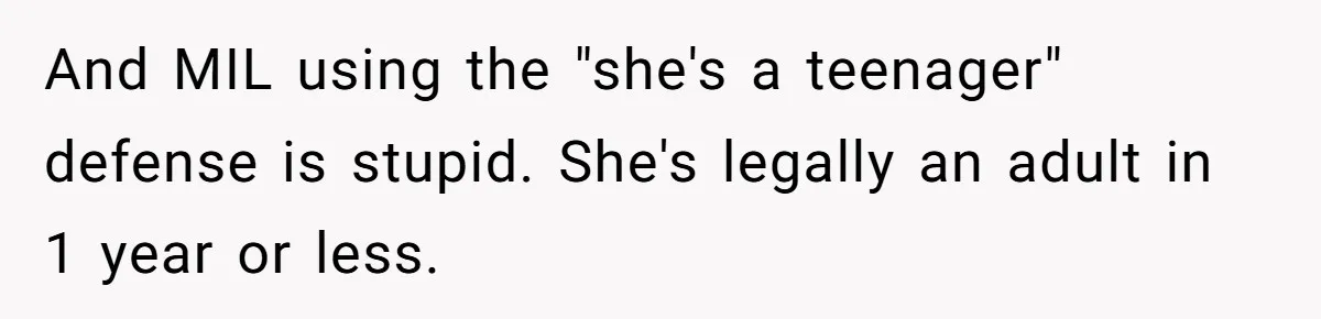 The Delicious Trick: How a Secret Dish Exposed a Sister-in-Law’s Unfair Grudges And MIL using the "she's a teenager" defense is stupid. She's legally an adult in 1 year or less.