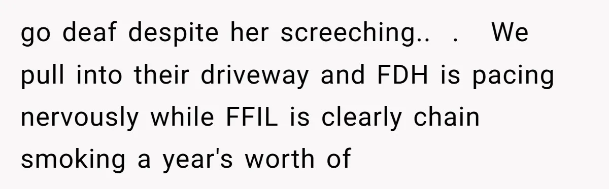 Why an Engagement Ended in a Shopping Center Parking Lot Over a Stolen Identity go deaf despite her screeching.. . We pull into their driveway and FDH is pacing nervously while FFIL is clearly chain smoking a year's worth of