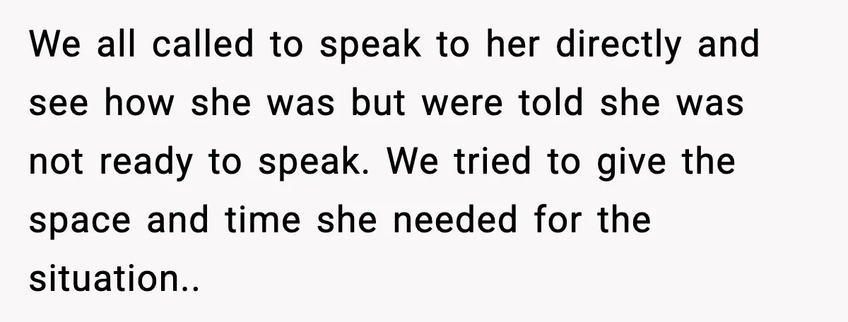 MIL’s One Question After Miscarriage Causes Years Of Family Distance We all called to speak to her directly and see how she was but were told she was not ready to speak. We tried to give the space and time...