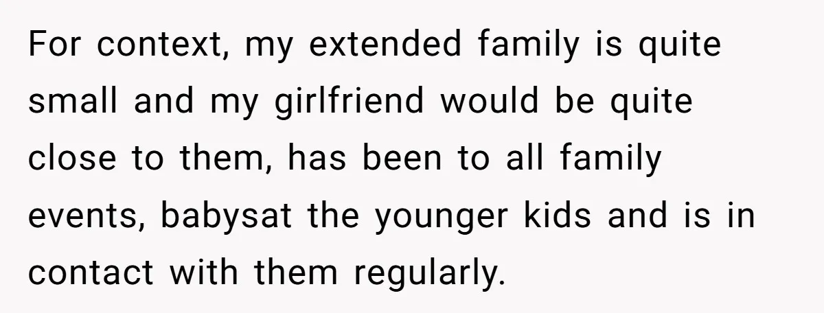 He Skipped His Cousin’s Wedding After His Girlfriend Wasn’t Invited — Was He Wrong? For context, my extended family is quite small and my girlfriend would be quite close to them, has been to all family events, babysat the younger kids and is in...