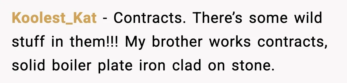 Cocky Manager Tried to Trap an Employee, Then Learned What “Contract End Date” Means Koolest_Kat - Contracts. There’s some wild stuff in them!!! My brother works contracts, solid boiler plate iron clad on stone.