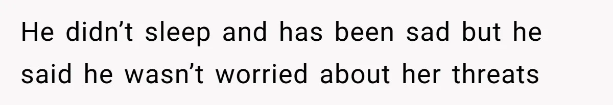 He Finally Asked to Host Christmas, and His Ex Declared War He didn’t sleep and has been sad but he said he wasn’t worried about her threats