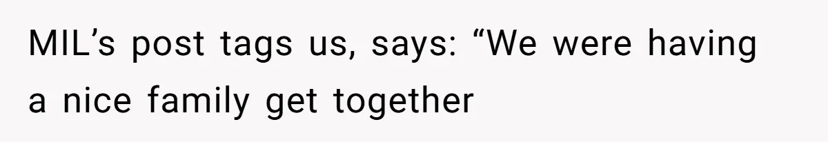 MIL’s post tags us, says: “We were having a nice family get together
