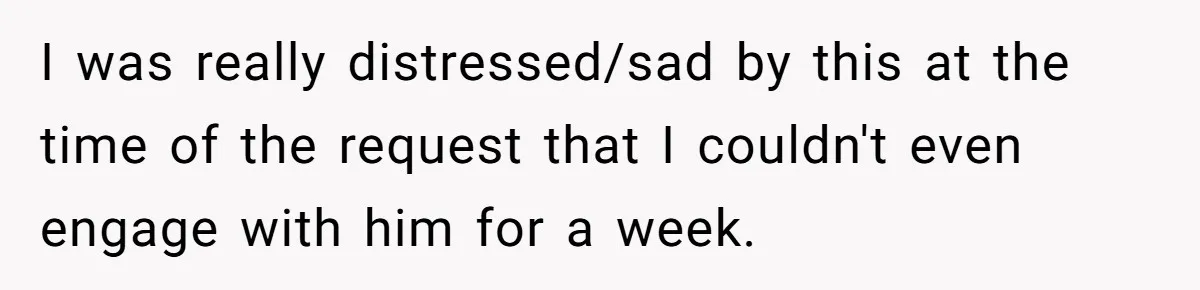 Fiancé Cancels Wedding Unless She Loses Weight, Then Demands Nude Weigh-In I was really distressed/sad by this at the time of the request that I couldn't even engage with him for a week.