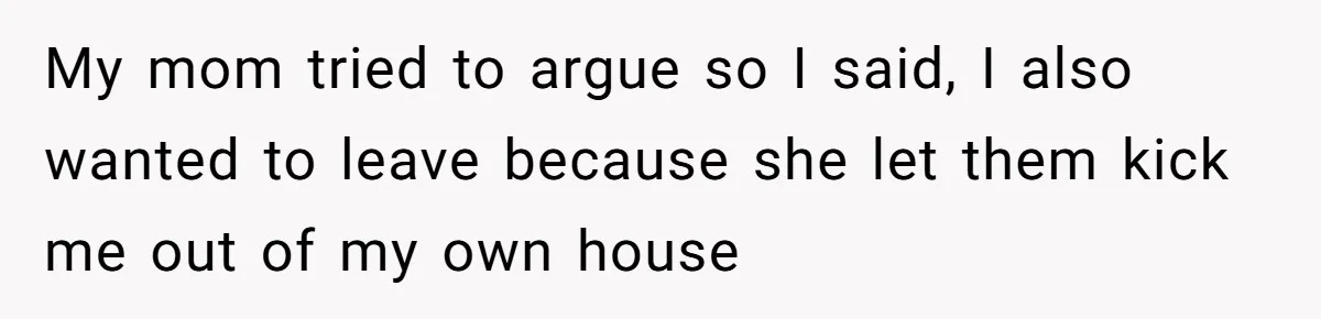 Mom Cries When Daughter Chooses Dad, After Letting Stepson Take Everything My mom tried to argue so I said, I also wanted to leave because she let them kick me out of my own house