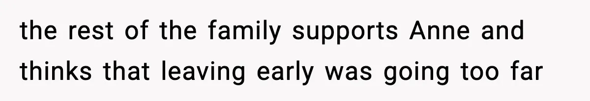 Man Leaves Sister’s Wedding Early After She Excludes His Husband From Family Photos the rest of the family supports Anne and thinks that leaving early was going too far