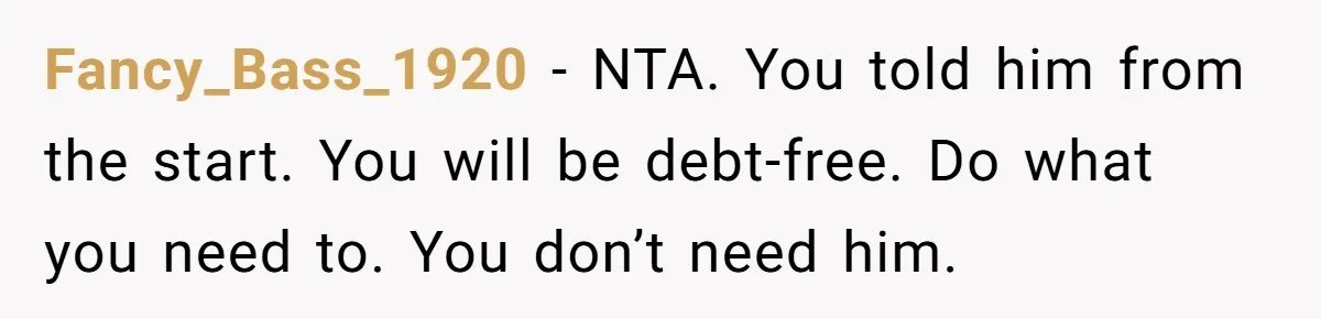 Boyfriend Said He Accepted Her Career, Then Broke Up The Moment He Saw It For Himself Fancy_Bass_1920 − NTA. You told him from the start. You will be debt-free. Do what you need to. You don’t need him.