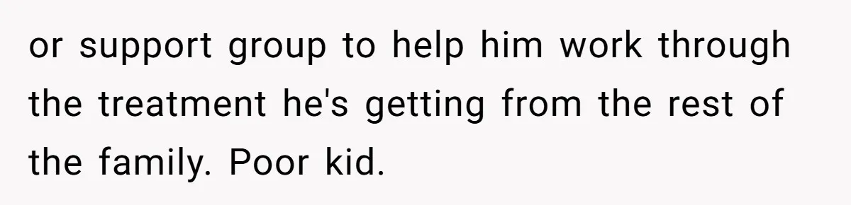 Man Shelters Runaway Cousin From “Cure” Camp, Refuses To Tell Family Right Away or support group to help him work through the treatment he's getting from the rest of the family. Poor kid.