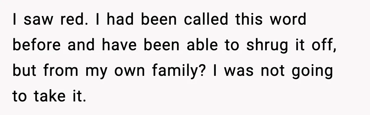 Years of Being a Doormat End With One Word: “No” I saw red. I had been called this word before and have been able to shrug it off, but from my own family? I was not going to take it.