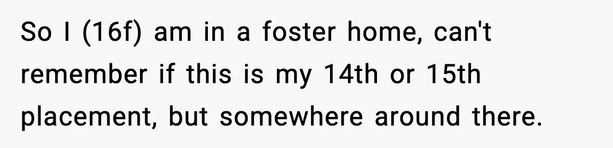 Foster Teen Accused of Theft at Party, Refuses to Forgive After Truth Comes Out So I (16f) am in a foster home, can't remember if this is my 14th or 15th placement, but somewhere around there.
