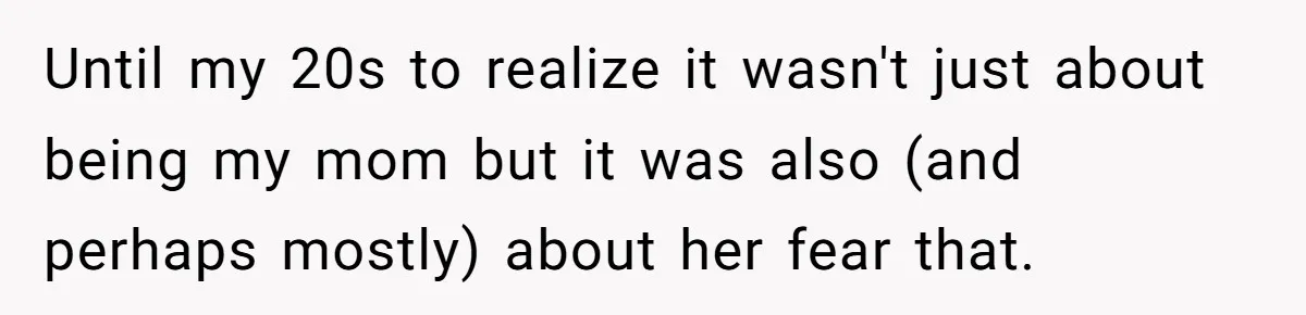 A Grieving Husband Rejects His Dad’s Pressure to Move on Quickly After His Wife Passes Until my 20s to realize it wasn't just about being my mom but it was also (and perhaps mostly) about her fear that.