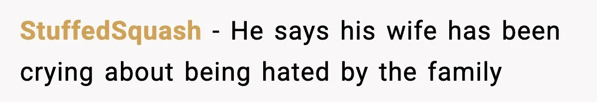 Woman Refuses To Attend SIL’s Baby Shower After Cruel Comments About Her Pregnancy StuffedSquash − He says his wife has been crying about being hated by the family