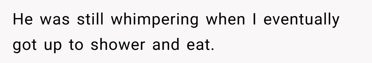 Husband Timed His Allergic Reactions With Wife's Day Off, She Stopped Responding He was still whimpering when I eventually got up to shower and eat.