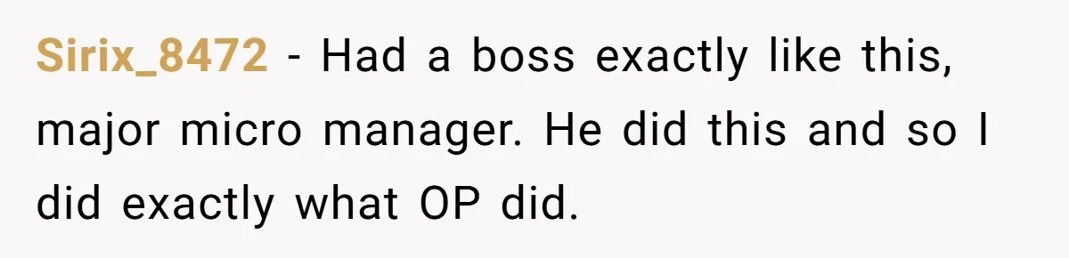 Boss Says “Don’t Disappear,” Employee Sends 9 Bathroom Updates In One Day Sirix_8472 − Had a boss exactly like this, major micro manager. He did this and so I did exactly what OP did.