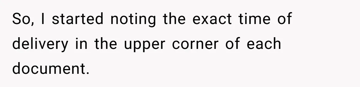 Boss Says “Don’t Disappear,” Employee Sends 9 Bathroom Updates In One Day So, I started noting the exact time of delivery in the upper corner of each document.