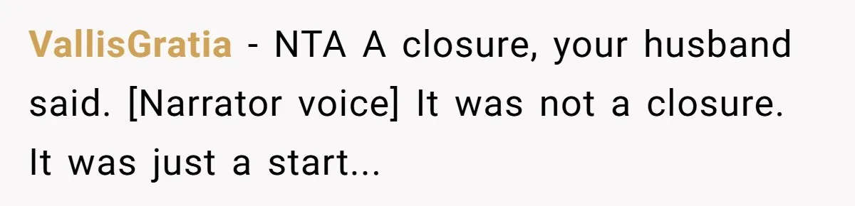 VallisGratia − NTA A closure, your husband said. [Narrator voice] It was not a closure. It was just a start...