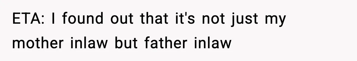 Husband Spends Christmas With Family Who Excluded His Wife, Blames Her For Not Packing His Bags ETA: I found out that it's not just my mother inlaw but father inlaw