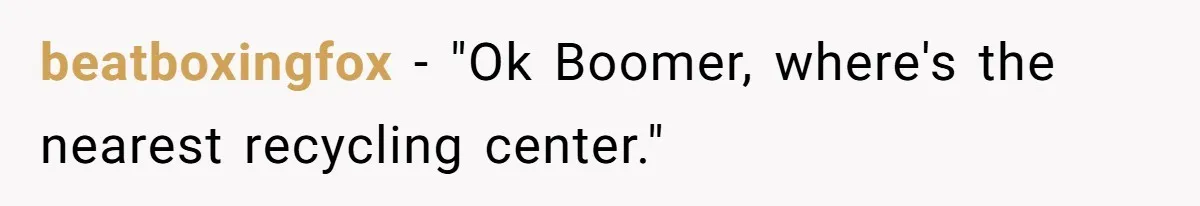 What Happens When Voice Assistance Answers You Like A Real Boomer beatboxingfox − "Ok Boomer, where's the nearest recycling center."