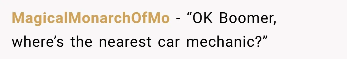 What Happens When Voice Assistance Answers You Like A Real Boomer MagicalMonarchOfMo − “OK Boomer, where’s the nearest car mechanic?”