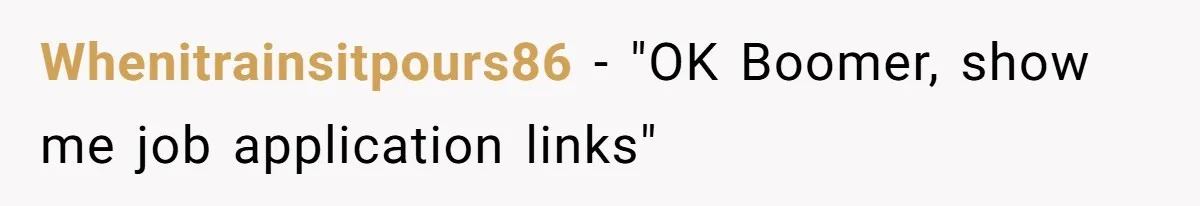 What Happens When Voice Assistance Answers You Like A Real Boomer Whenitrainsitpours86 − "OK Boomer, show me job application links"