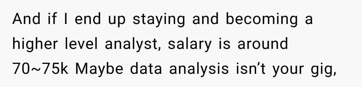 Small Buys, Big Shifts: Life Upgrades Hiding In Plain Sight For Less Than $100 And if I end up staying and becoming a higher level analyst, salary is around 70~75k Maybe data analysis isn’t your gig,